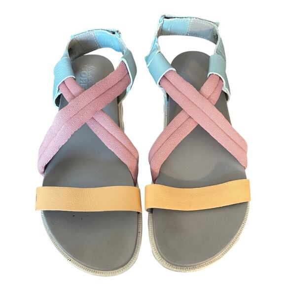 Sorel Roaming Decon Sandals Crushed Blue Chrome Gray size 9 - Picture 2 of 9